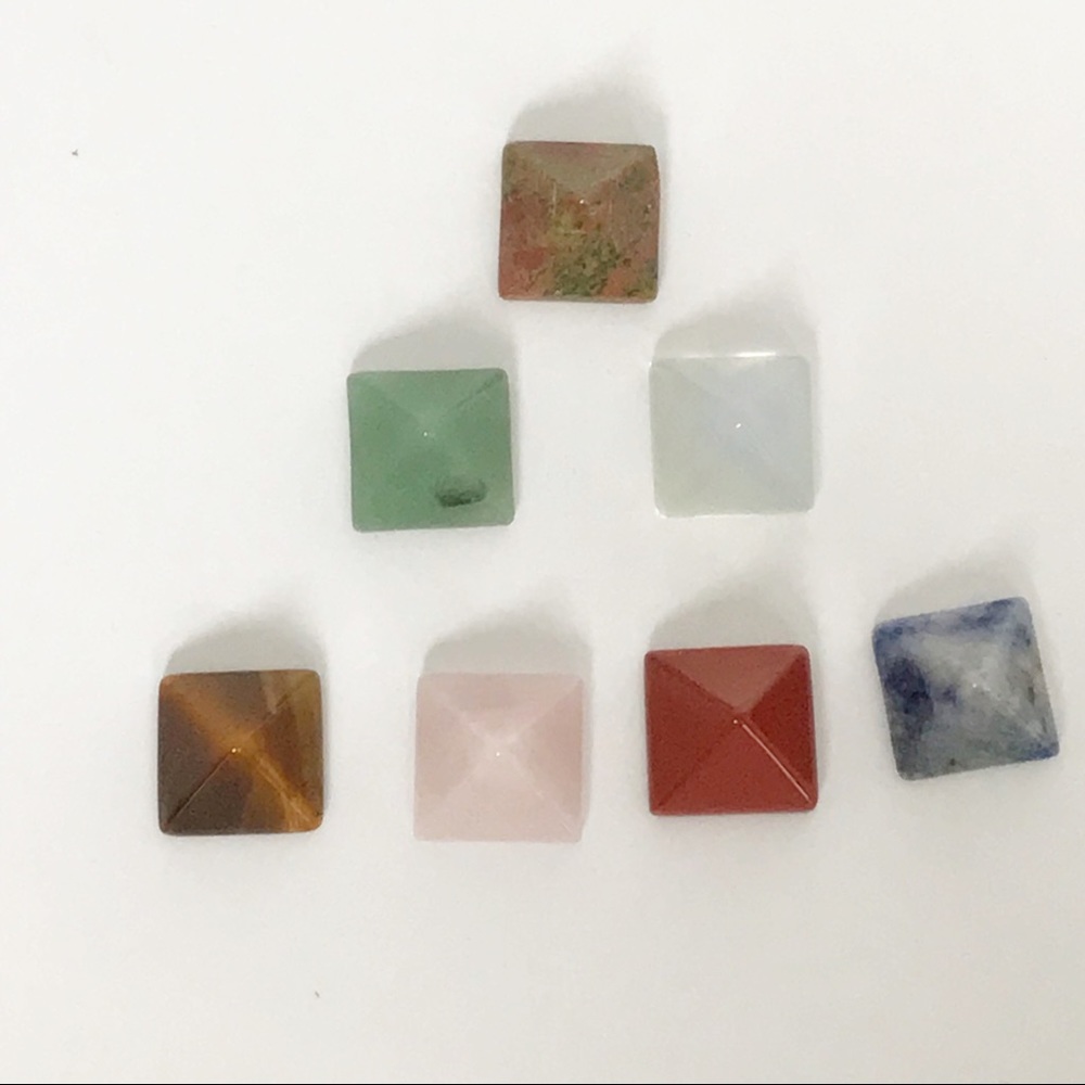 7-Pc Natural Crystal Quartz Healing Stone Set NWOT - Picture 4 of 7